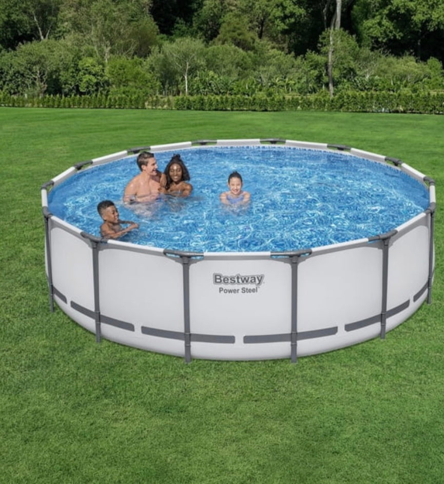 Bestway Power Steel 14’ x 42” Round Above Ground Pool Set