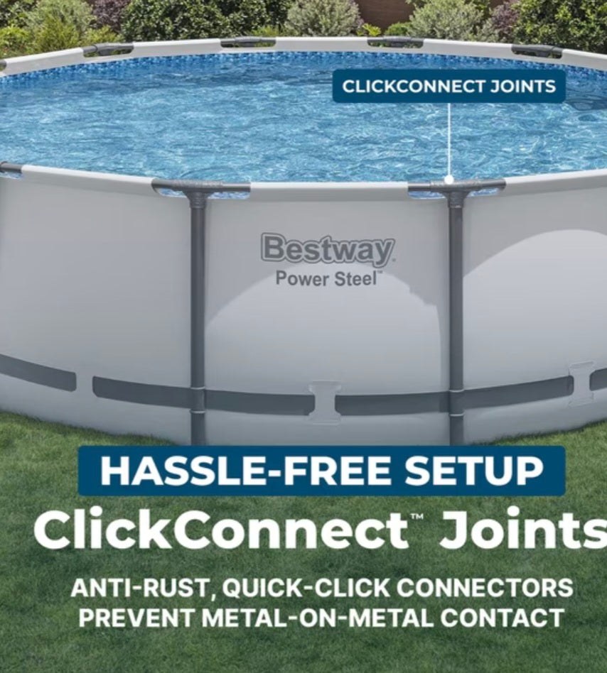 Bestway Power Steel 14’ x 42” Round Above Ground Pool Set